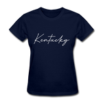 Kentucky Cursive Women's T-Shirt - navy