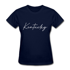 Kentucky Cursive Women's T-Shirt - navy