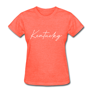 Kentucky Cursive Women's T-Shirt - heather coral