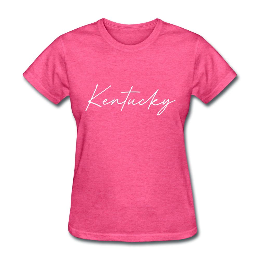 Kentucky Cursive Women's T-Shirt - heather pink