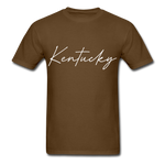 Kentucky Cursive T-Shirt - brown