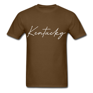 Kentucky Cursive T-Shirt - brown