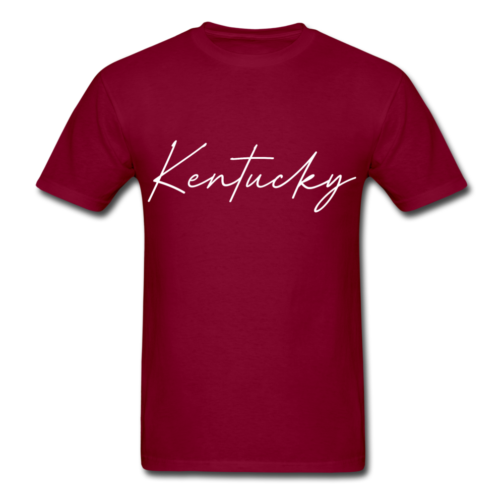 Kentucky Cursive T-Shirt - burgundy