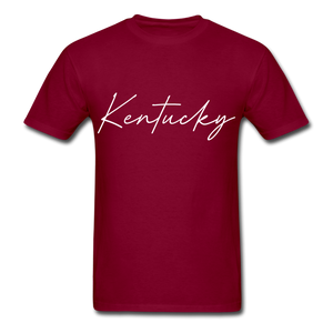 Kentucky Cursive T-Shirt - burgundy