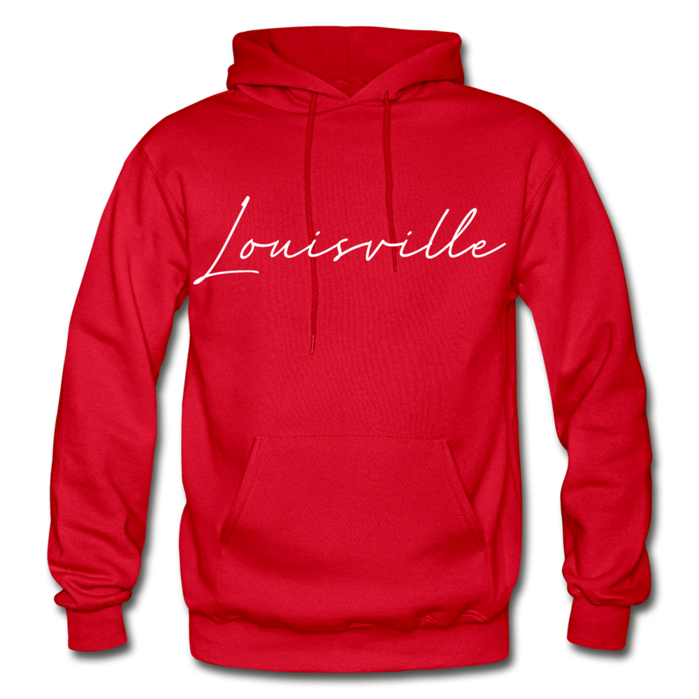 Louisville Cursive Hoodie - red