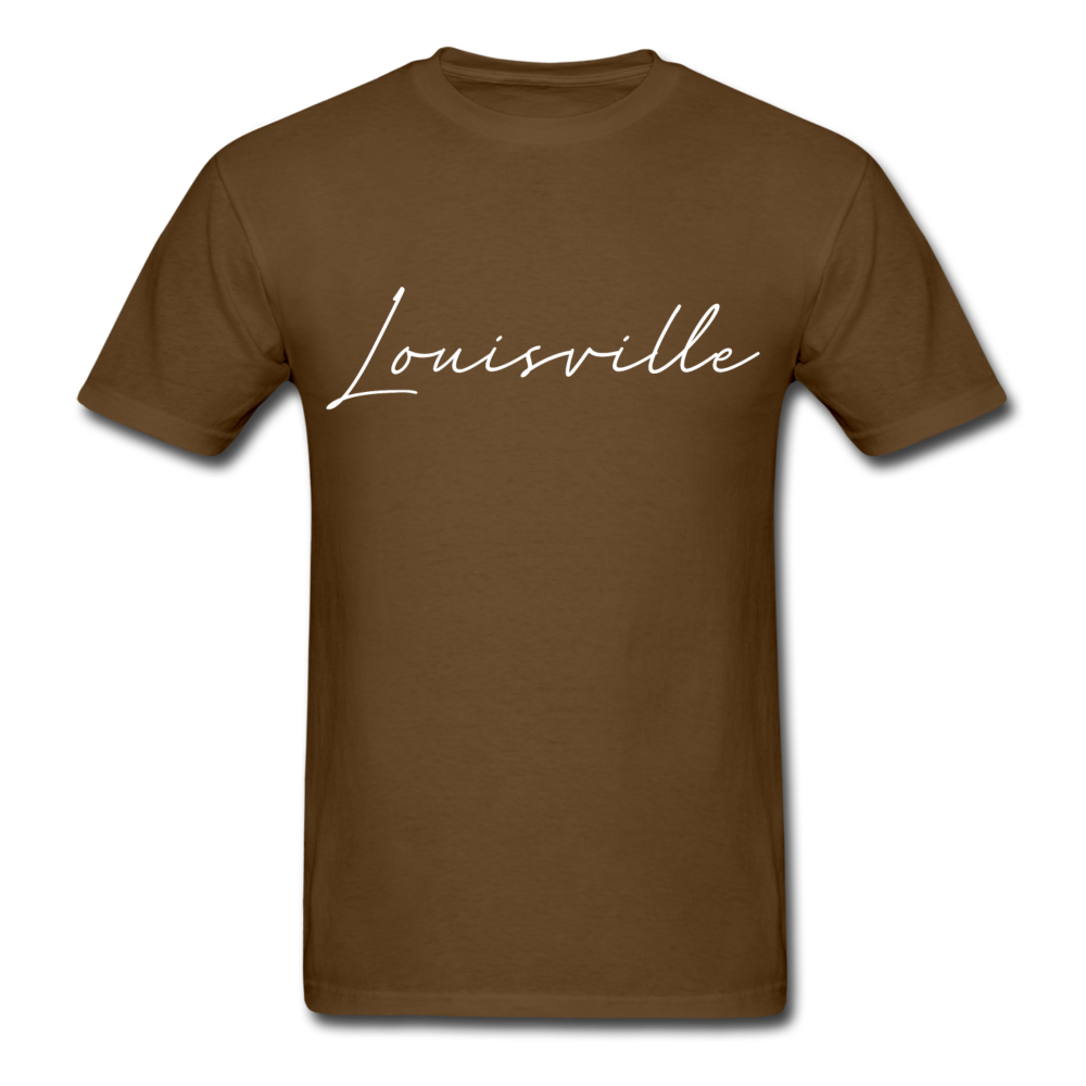 Louisville Cursive T-Shirt - brown