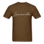 Louisville Cursive T-Shirt - brown