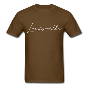 Louisville Cursive T-Shirt - brown