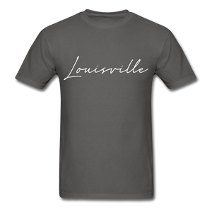 Louisville Cursive T-Shirt - charcoal