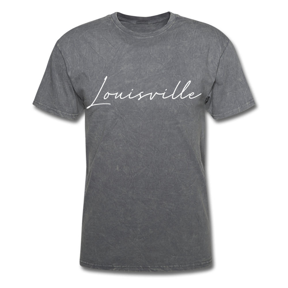 Louisville Cursive T-Shirt - mineral charcoal gray