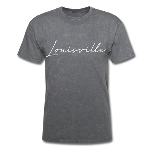 Louisville Cursive T-Shirt - mineral charcoal gray