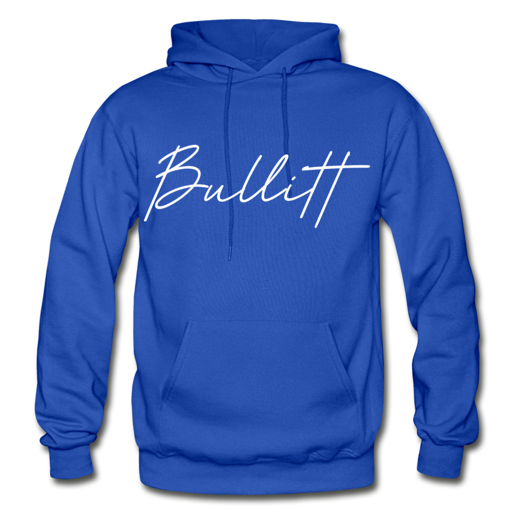 Bullitt County Cursive Hoodie - royal blue