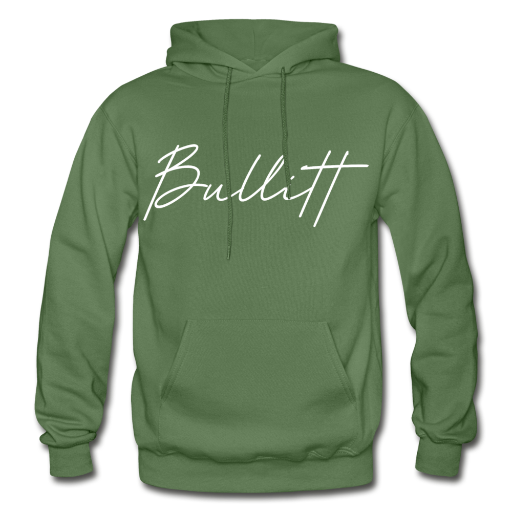 Bullitt County Cursive Hoodie - military green