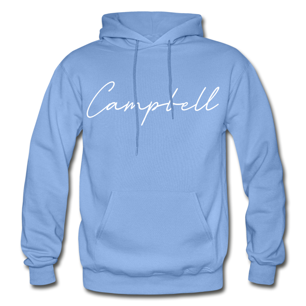 Campbell County Cursive Hoodie - carolina blue