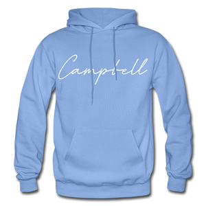 Campbell County Cursive Hoodie - carolina blue