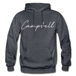 Campbell County Cursive Hoodie - charcoal gray