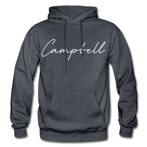 Campbell County Cursive Hoodie - charcoal gray