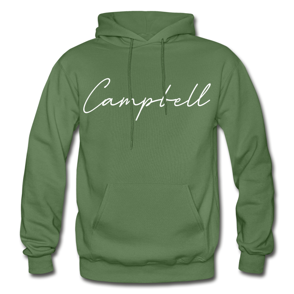 Campbell County Cursive Hoodie - military green