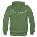 Campbell County Cursive Hoodie - military green