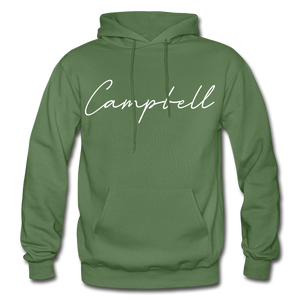 Campbell County Cursive Hoodie - military green