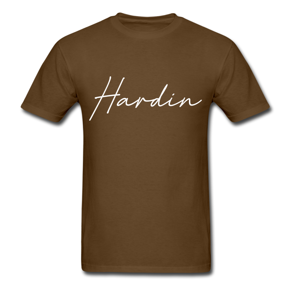 Hardin County Cursive T-Shirt - brown