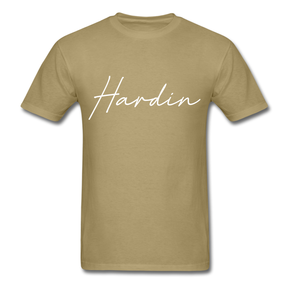 Hardin County Cursive T-Shirt - khaki