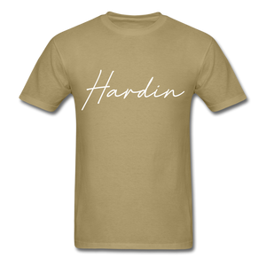 Hardin County Cursive T-Shirt - khaki