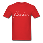 Hardin County Cursive T-Shirt - red