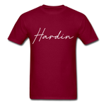 Hardin County Cursive T-Shirt - burgundy