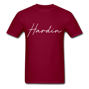Hardin County Cursive T-Shirt - burgundy