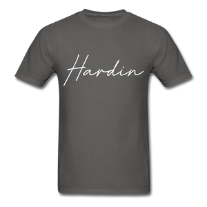 Hardin County Cursive T-Shirt - charcoal