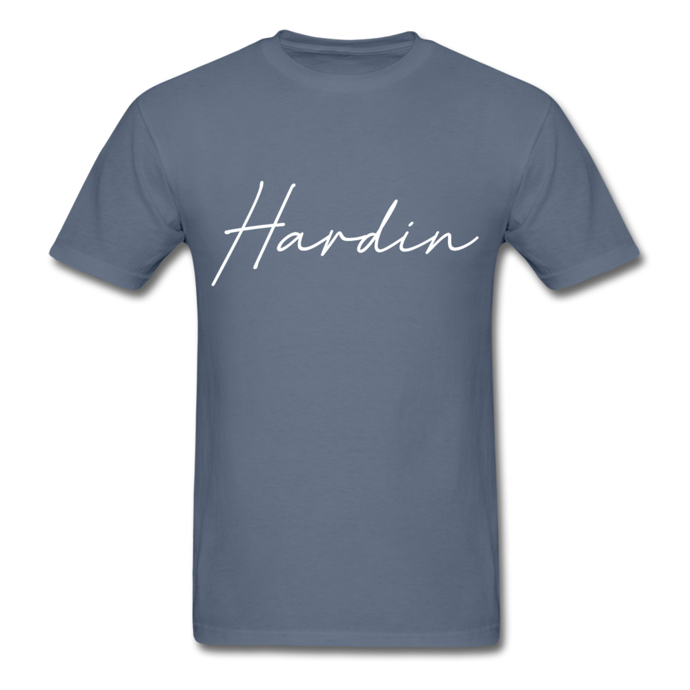 Hardin County Cursive T-Shirt - denim