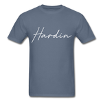 Hardin County Cursive T-Shirt - denim