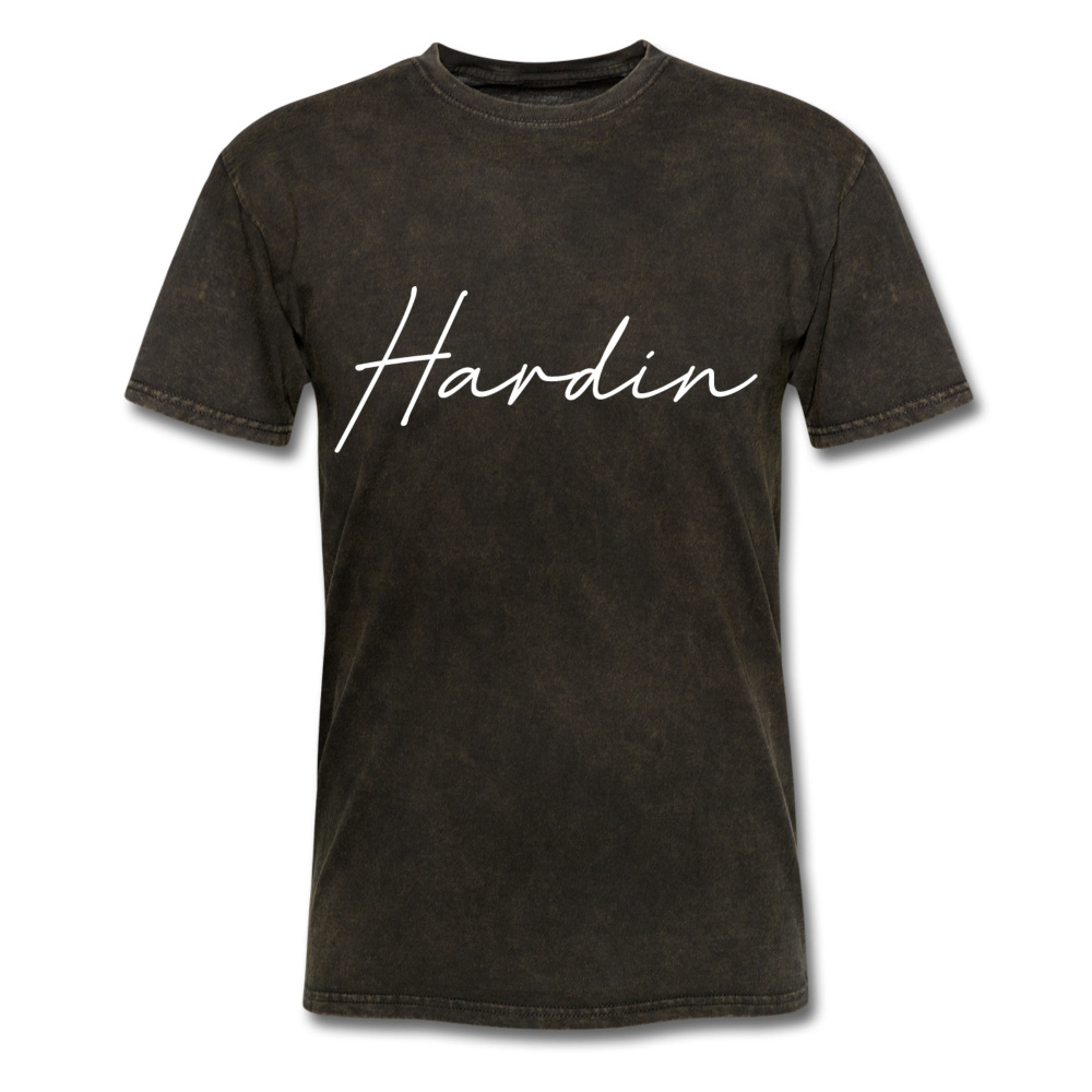 Hardin County Cursive T-Shirt - mineral black