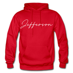 Jefferson County Cursive Hoodie - red