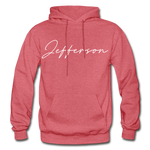 Jefferson County Cursive Hoodie - heather red