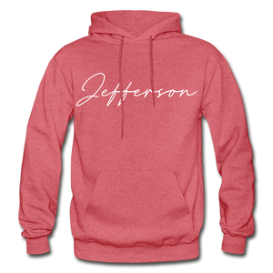 Jefferson County Cursive Hoodie - heather red