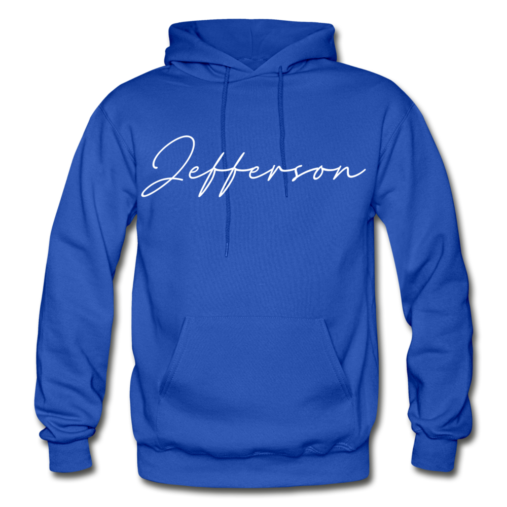 Jefferson County Cursive Hoodie - royal blue