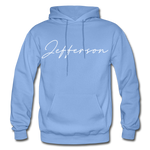 Jefferson County Cursive Hoodie - carolina blue