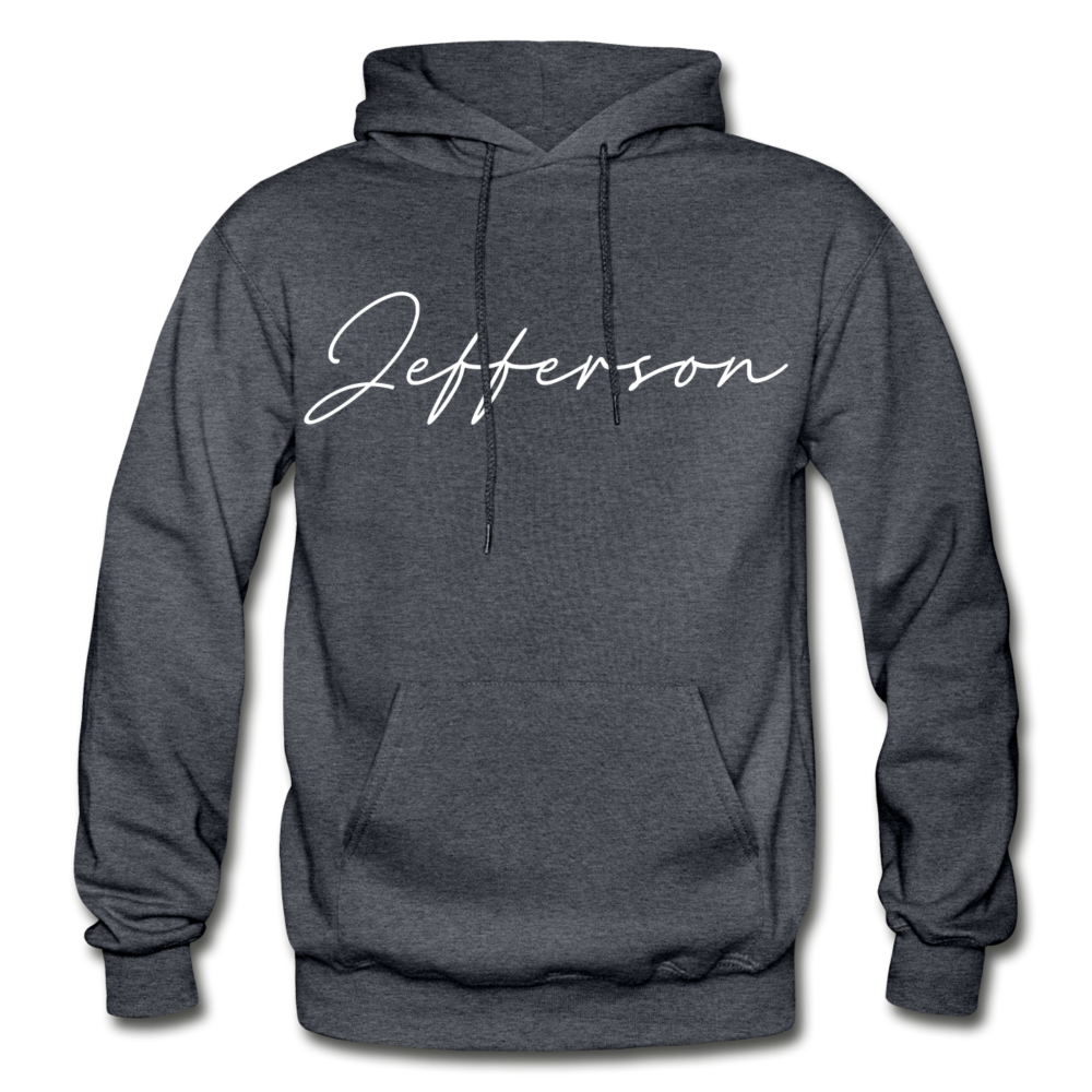 Jefferson County Cursive Hoodie - charcoal gray