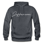 Jefferson County Cursive Hoodie - charcoal gray