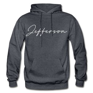 Jefferson County Cursive Hoodie - charcoal gray