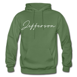 Jefferson County Cursive Hoodie - military green