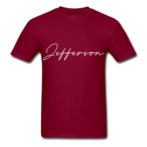 Jefferson County Cursive T-Shirt - burgundy