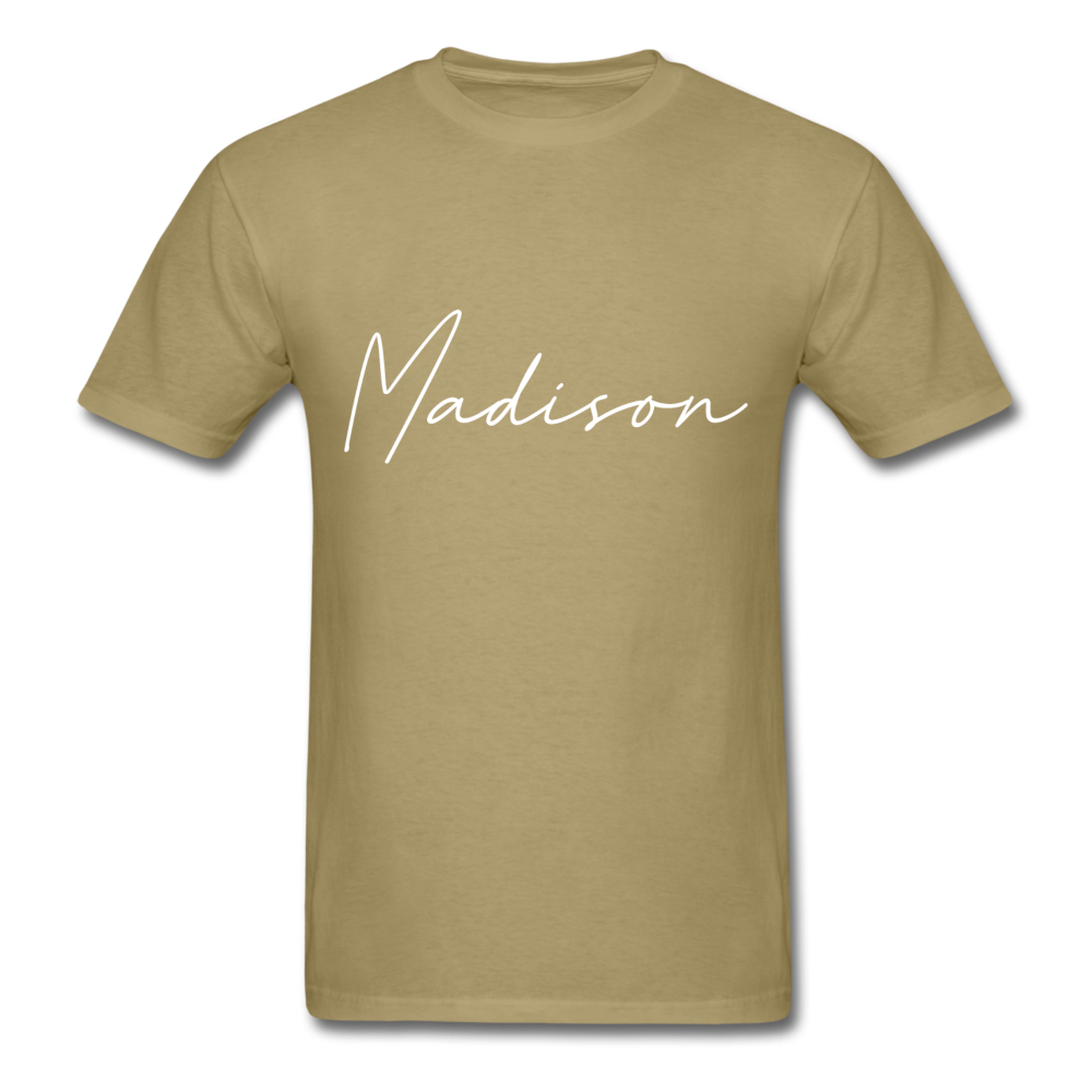 Madison County Cursive T-Shirt - khaki