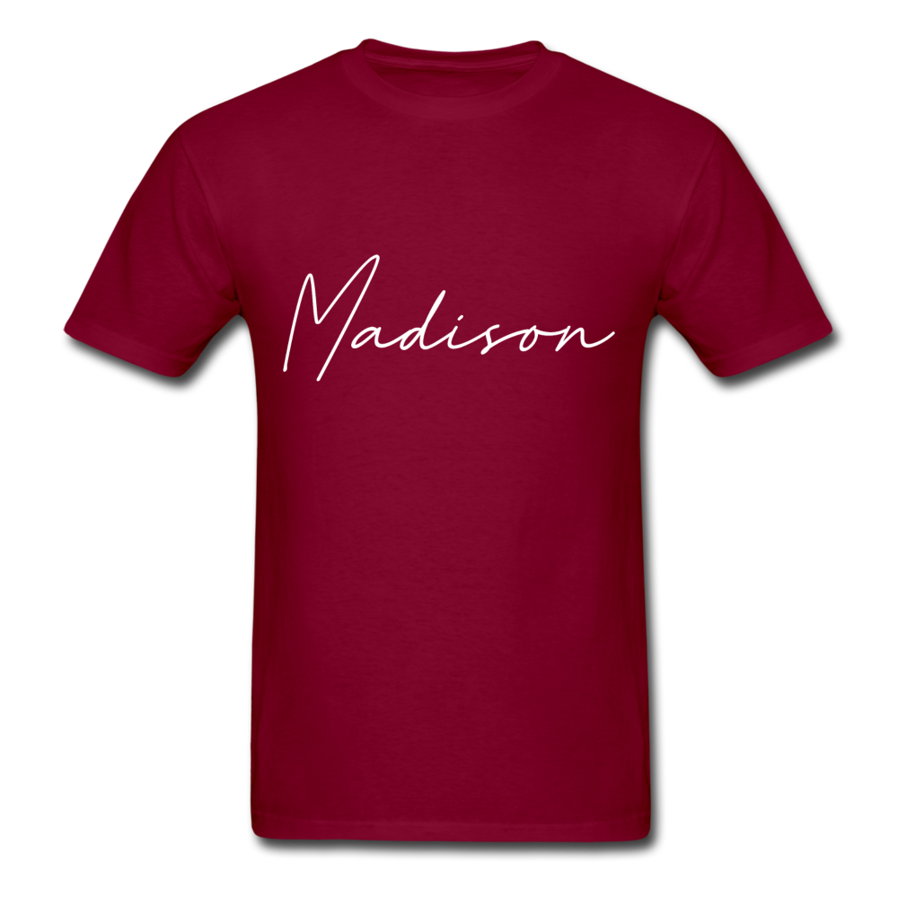 Madison County Cursive T-Shirt - burgundy