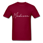 Madison County Cursive T-Shirt - burgundy