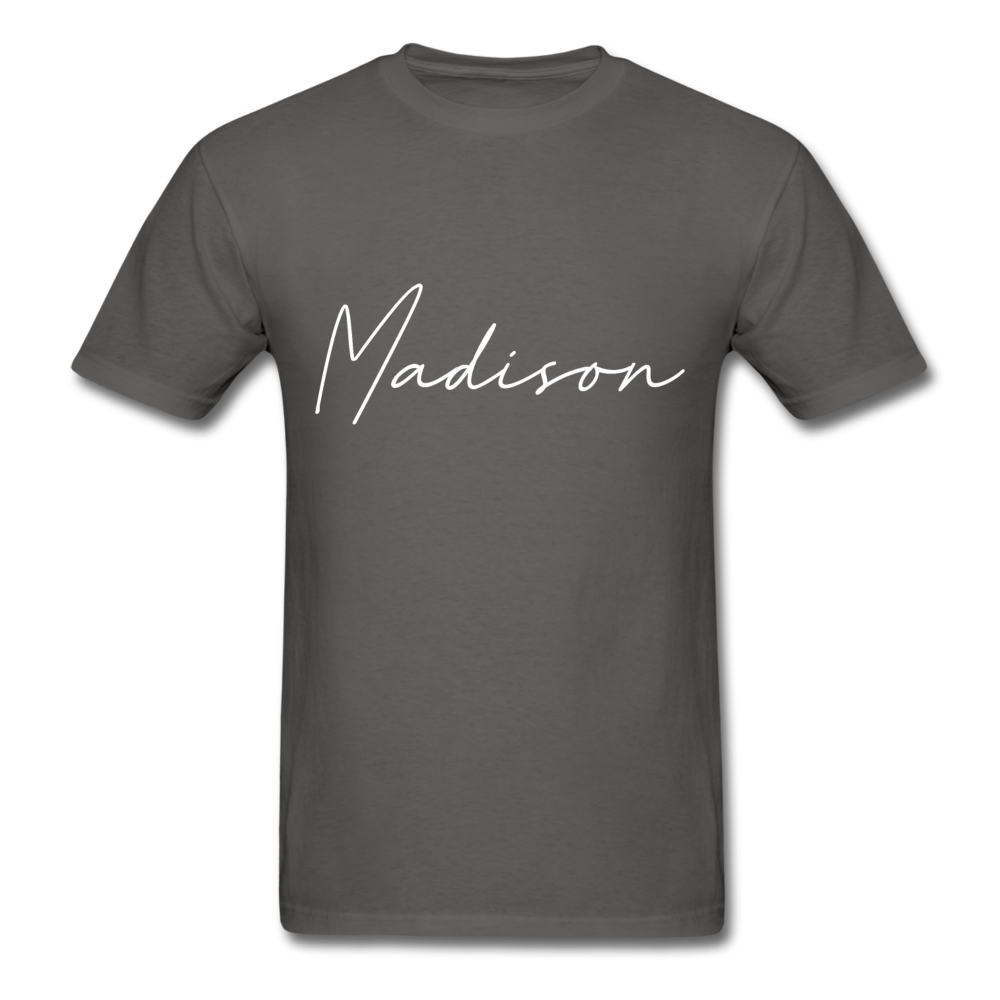 Madison County Cursive T-Shirt - charcoal