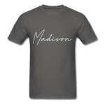 Madison County Cursive T-Shirt - charcoal