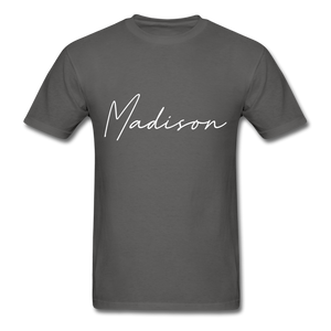 Madison County Cursive T-Shirt - charcoal